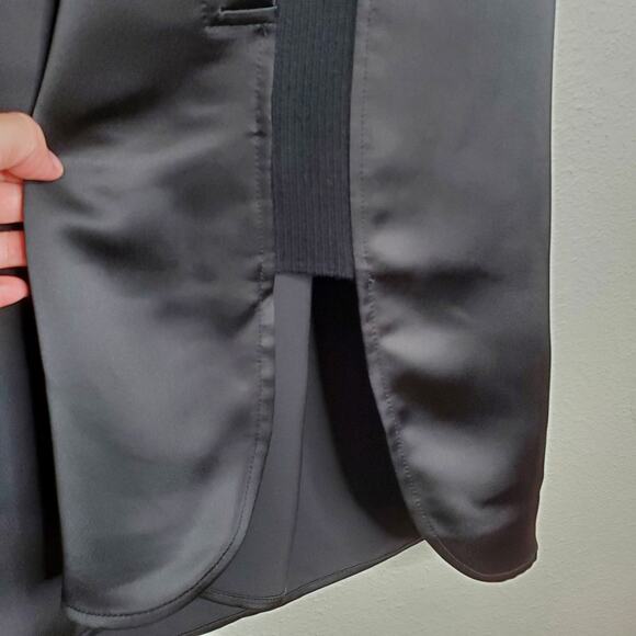 T Alexander Wang Satin Cocktail Dress Black Size 2 Minimalist Modern Artsy Chic - Picture 8 of 13